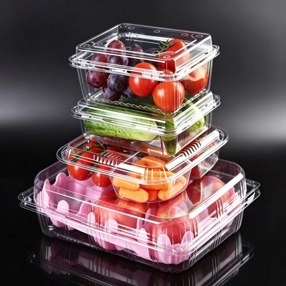 Boîte de fruits et légumes frais de qualité alimentaire en PLA