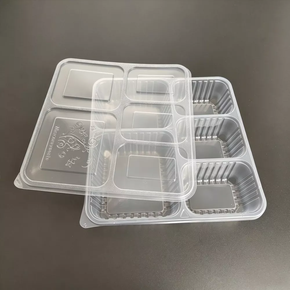 Boîte à lunch en plastique réutilisable avec compartiments